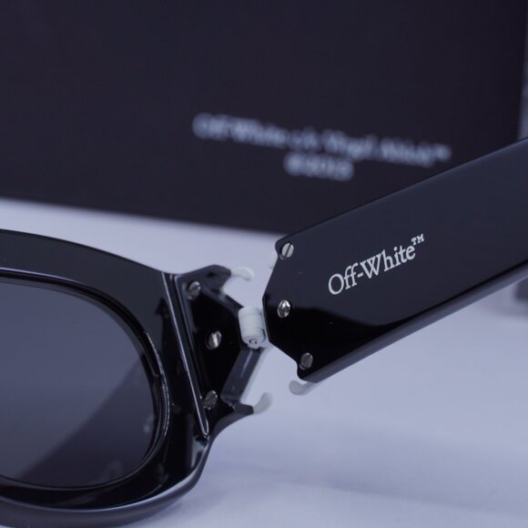 Off-White OERI14E PALMER 1007 Oval Sunglasses – Black/Grey main image 6